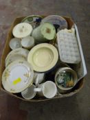 Box of China and Kitchenware
