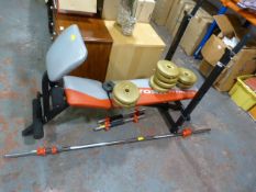 York Fitness Weight Bench and Weight