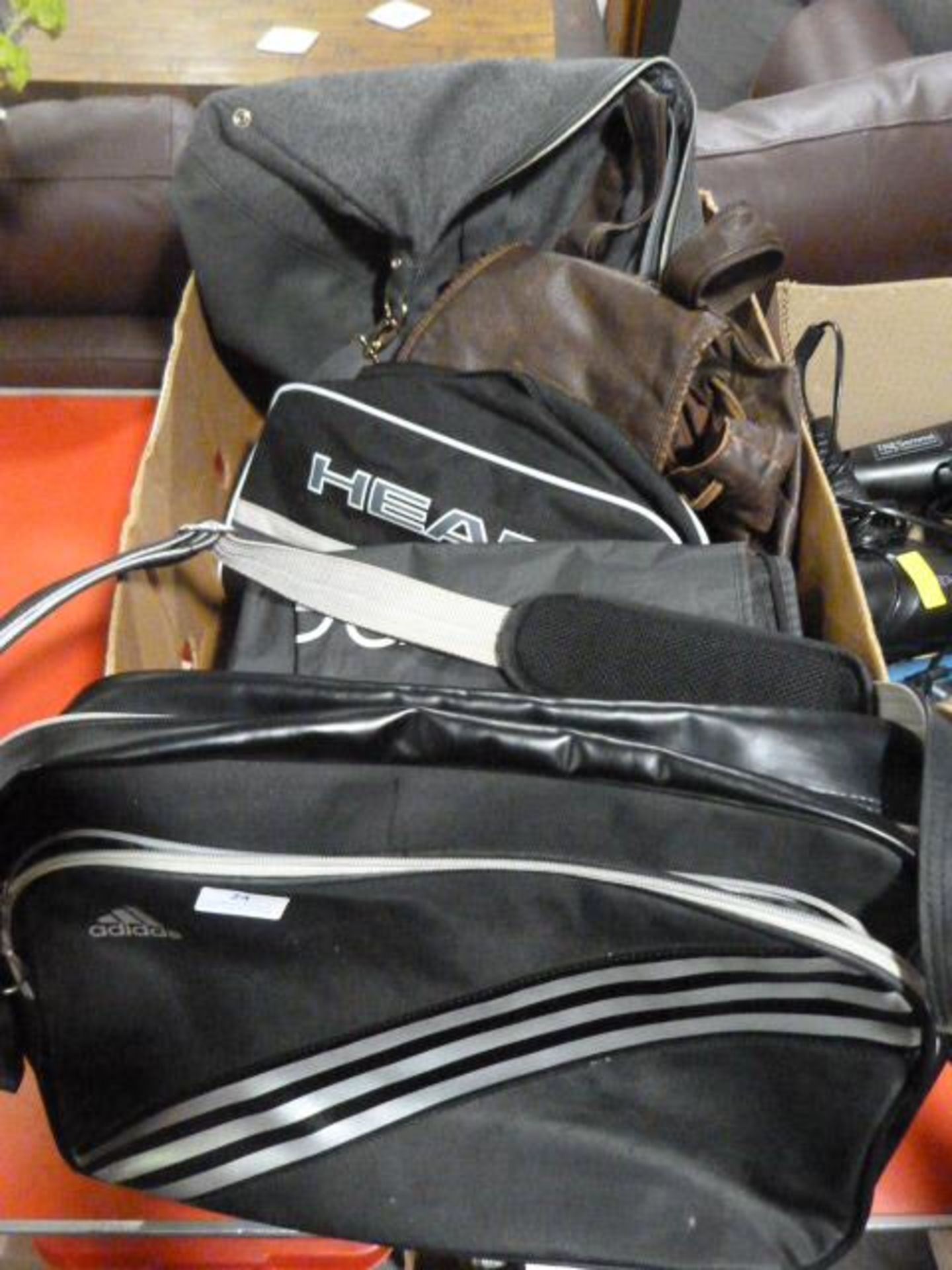 Box of Assorted Bag Including Adidas etc.