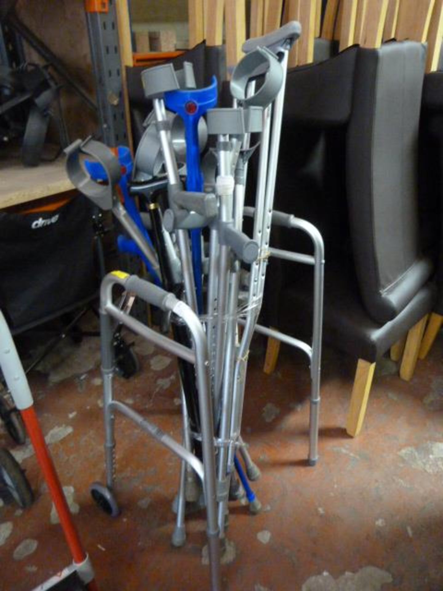 Quantity of Crutches and a Walking Aid