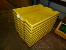 *Ten Yellow Storage Trays