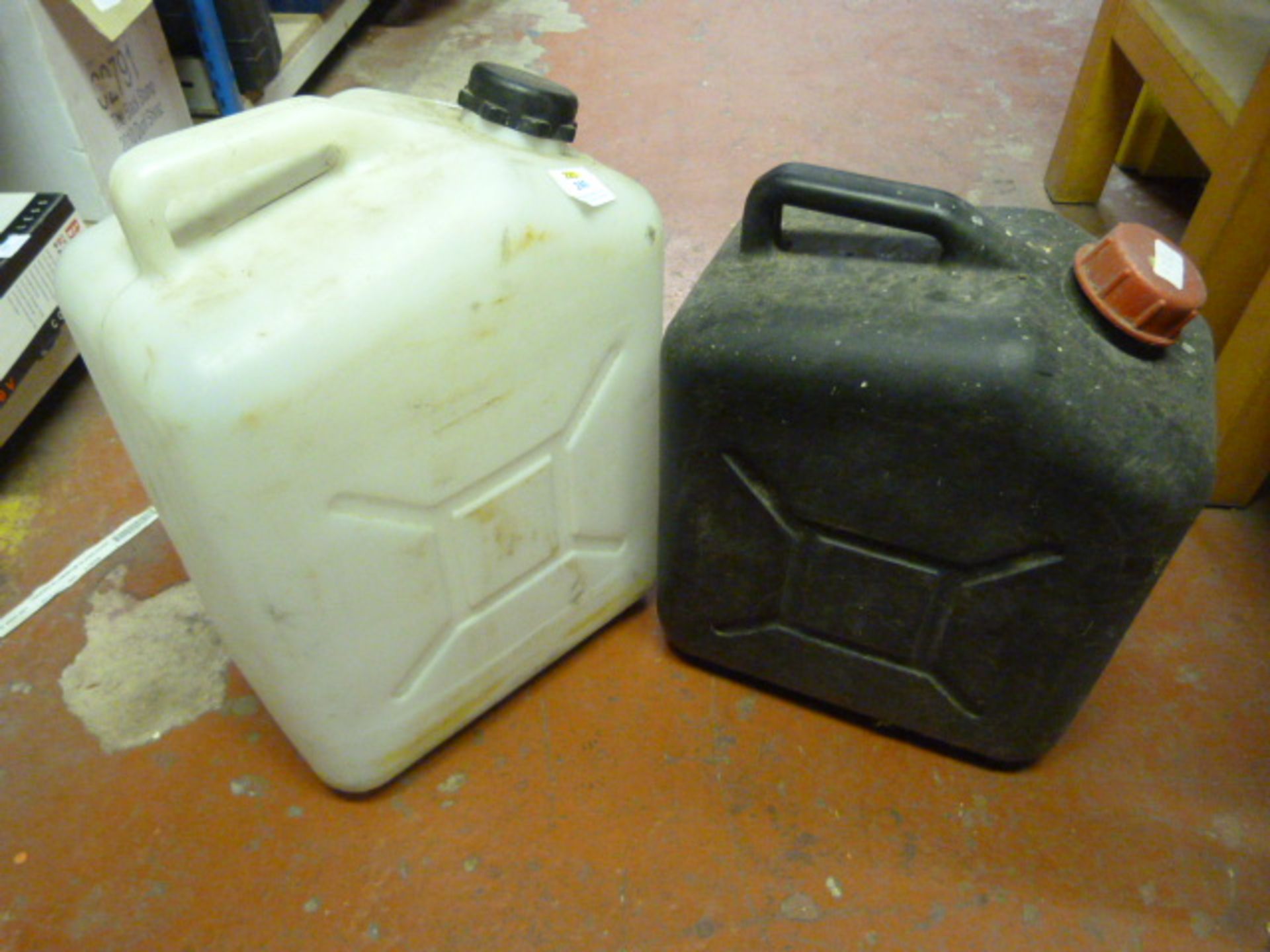 Two Plastic Liquid Containers