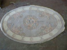 Oval Chinese Rug 183x182cm