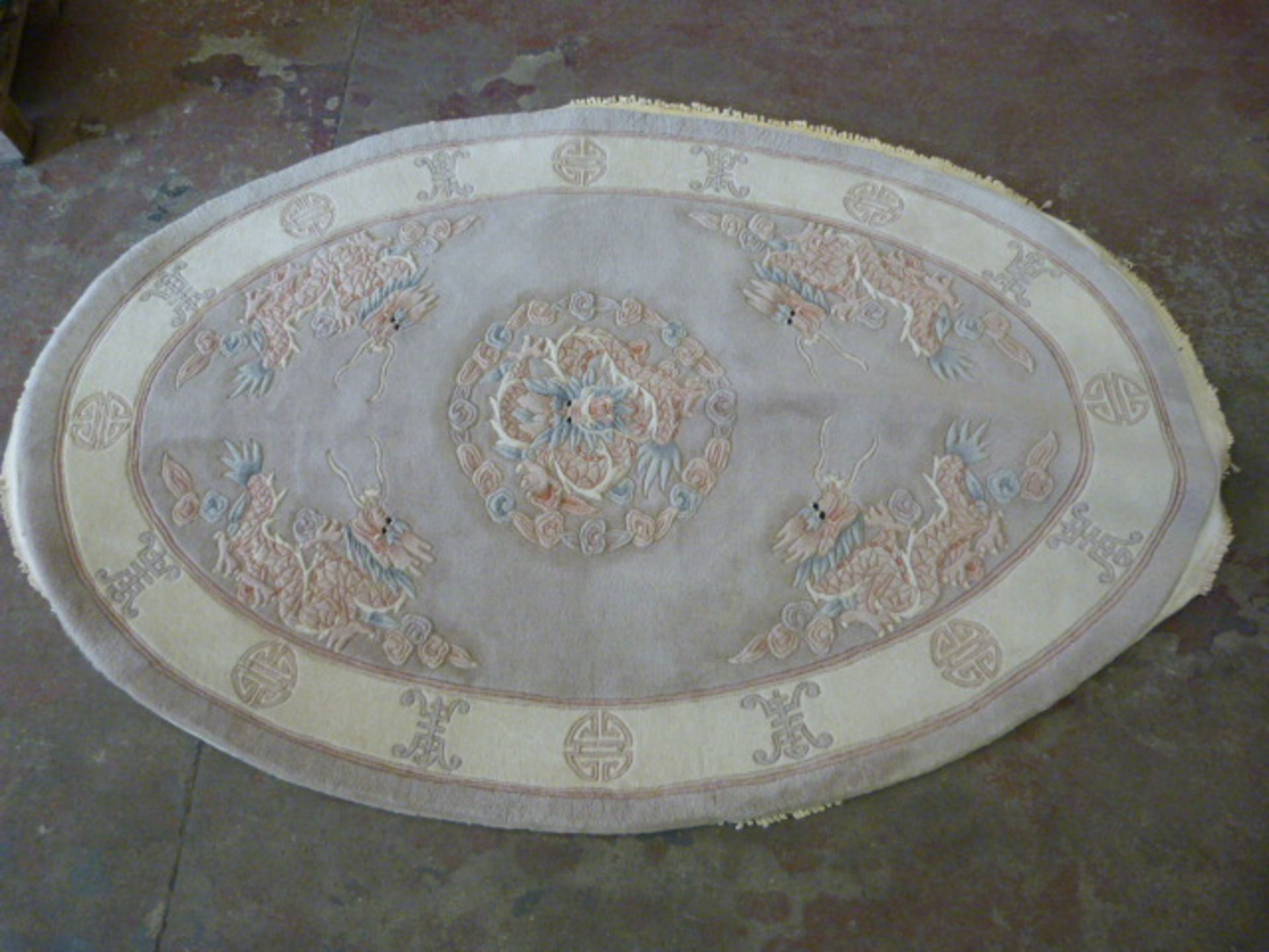 Oval Chinese Rug 183x182cm