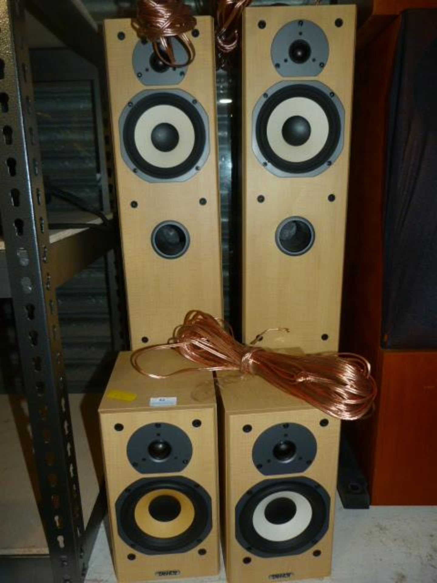 Two Pairs of Tannoy MX Speakers in Light Maple