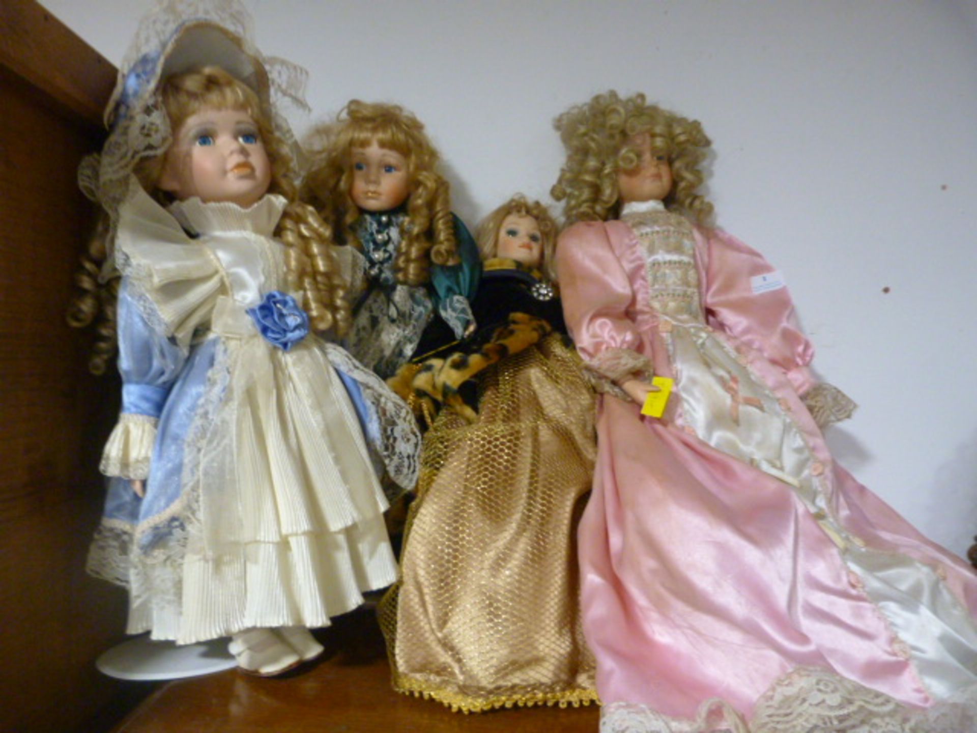 Four Dolls in Victorian Dress