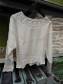 *10 Long Island Ladies Knitted Jumpers (White)