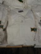 *10 White Polo Shirts with Embroidered Motifs (Various Sizes)