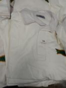 *10 White Polo Shirts with Embroidered Motifs (Various Sizes)