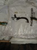 *10 White Polo Shirts with Embroidered Motifs (Various Sizes)