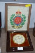 Royal Engineers Embroidered Crest and a Barometer