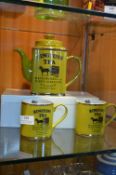 Ringtons Tea Caddy Style Teapot and Two Matching M