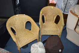 Two Bamboo Conservatory Chairs