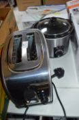 Stainless Steel Toaster and a Slow Cooker