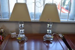 Pair of Acrylic Table Lamps