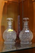 Two Decanters and a Vase