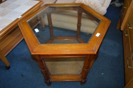 Hexagonal Glass Topped Coffee Table