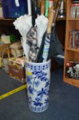 Blue & White Chinese Umbrella Stand