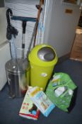 Two Kitchen Bins, Drying Rack and Puppy Training P