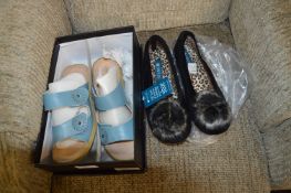 Pair of Size: 3 Pale Blue Mules by Cushion Walk an