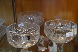 Gleneagles Lead Crystal Fruit Bowls