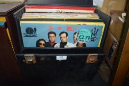 Record Case Containing Mixed LP's