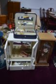 Two Jewellery Cabinets plus Case and Costume Jewel