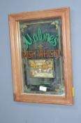 Malone's Irish Whiskey Reproduction Pub Mirror