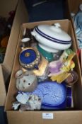 Pottery Items; Teapots, Tureens, etc.