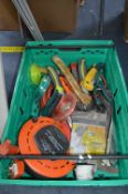 Tray Lot of Tools, Extension Cable, etc.