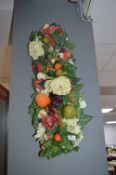 Artificial Fruit & Flower Arrangement