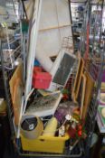 Cage Lot of Household Goods; Ironing Boards, Bathr