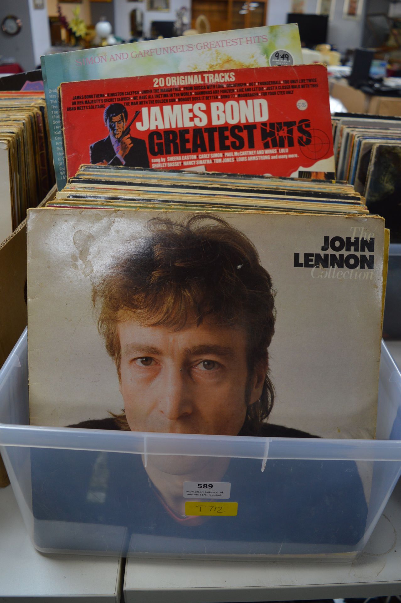 46 12" LP Records; John Lennon, Dire Straits, etc.
