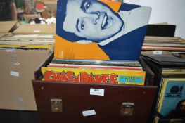 Record Case Containing Mixed Oldies