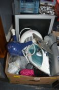 Electrical Items; Breville Iron, Fans, etc.