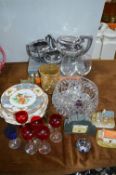 Glassware, Plates, Teapots, Cutlery, etc.