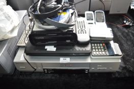 Panasonic VHS Player plus Set Top Box, Goodmans Pe