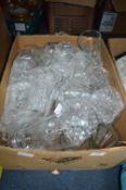 Box of Glassware; Tumblers, Wine Glasses, etc.