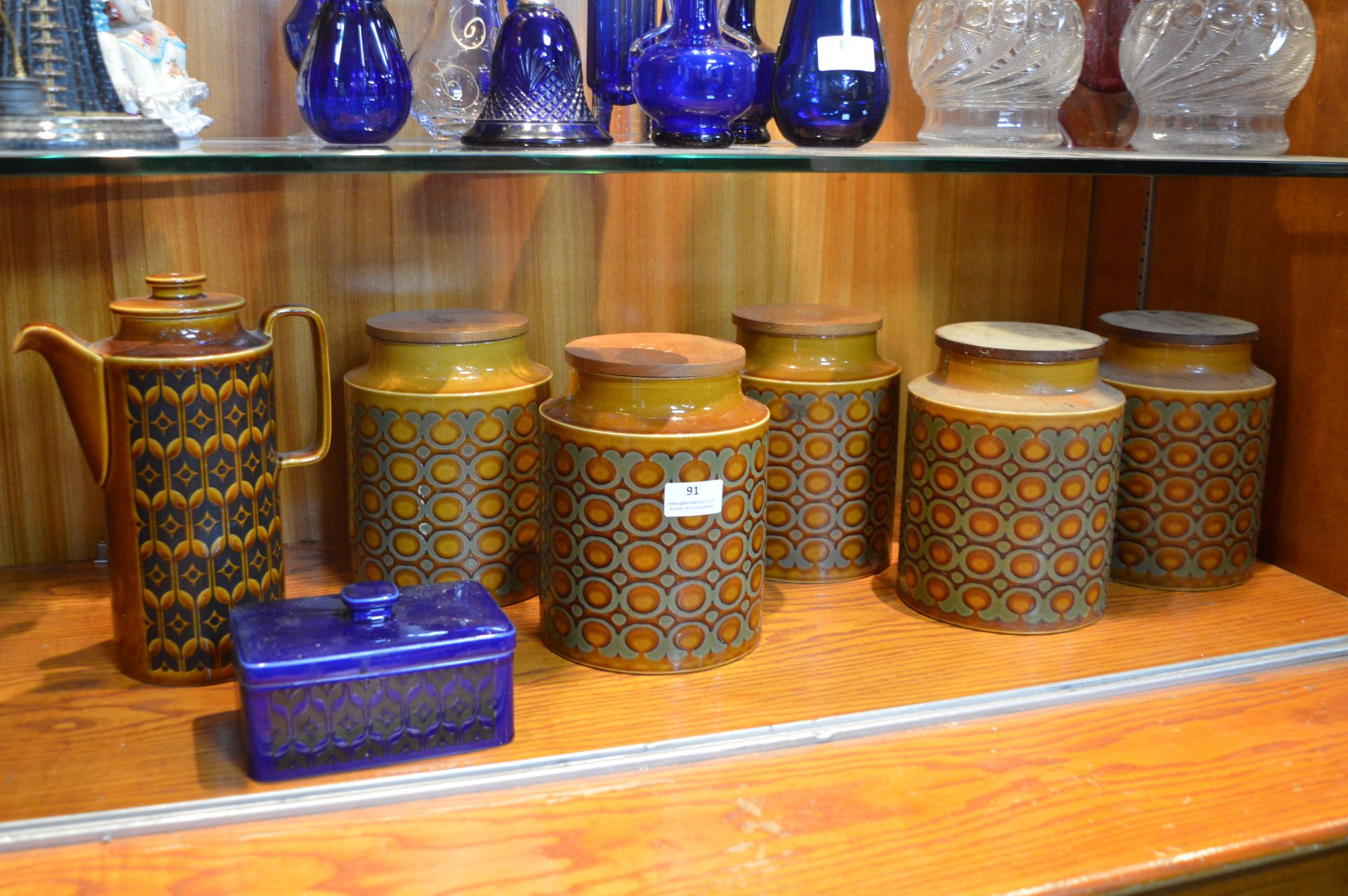 Large Large Hornsea Pottery Storage Jars plus Coff