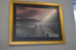 Gilt Framed Waterscape Photograph