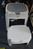 Two White Plastic Stools