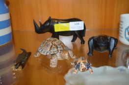 Wade Tortoises, Carved Rhino, etc.