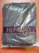 Six Size: XL Henbury Ltd Navy Short Sleeve Polos