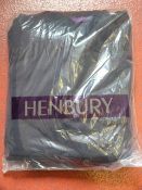 Six Size: XL Henbury Ltd Navy Short Sleeve Polos