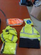 Five Hi-Vis Jackets (Various Colours & Sizes)