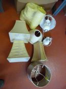 Quantity of Lamp Shades and Two Table Lamps