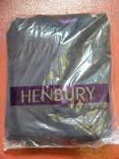 Six Size: XL Henbury Ltd Navy Short Sleeve Polos