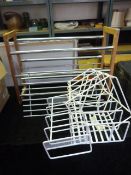 Shoe Rack and Assorted Small Wire Storage Shelves