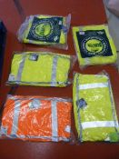 Five Hi-Vis Jackets (Various Sizes)