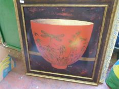 Large Framed Print of a Chinese Mug